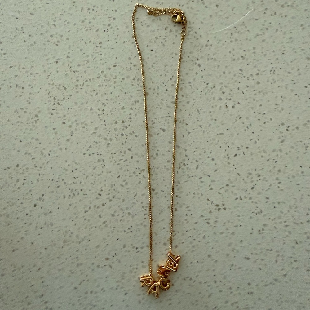 Bubble Bar Name NeckLace RACHEL - Picture 2 of 2